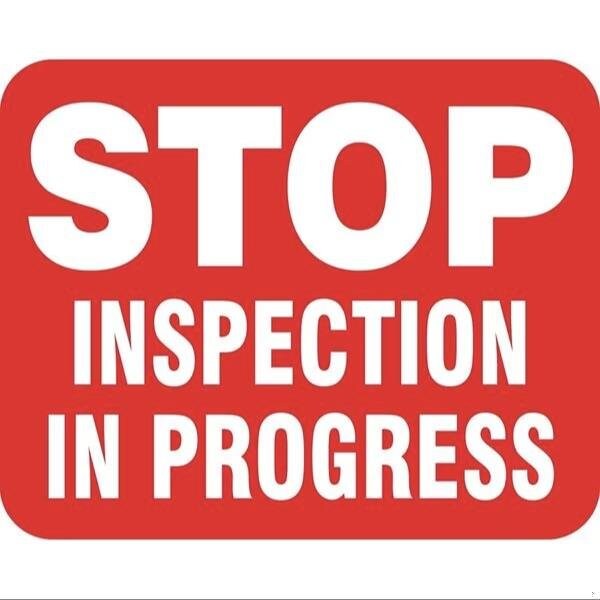 Accuform RAILROAD CLAMP SIGN STOP INSPECTION FRR963RD - main